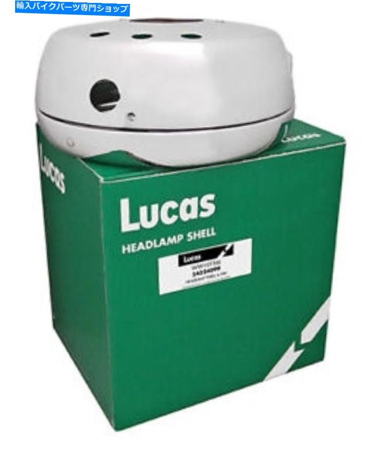 Headlight 本物のルーカス7インチクロムフラットバックヘッドランプシェルとリムBSA LU54524099 Genuine Lucas 7 Inch Chrome Flat Back Headlamp Shell and Rim BSA LU54524099【並行輸入品】