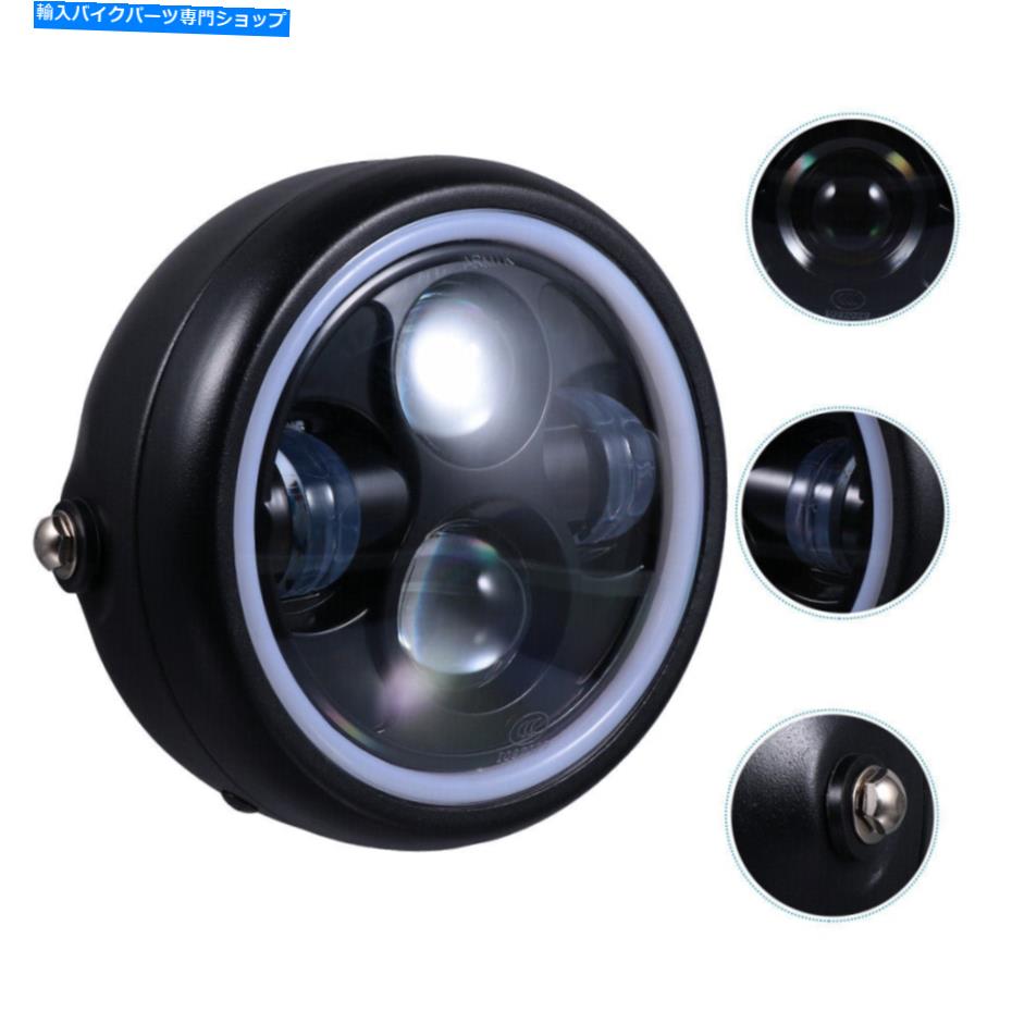 Headlight ラウンドLEDモーターサイクルヘッドライトオートバイフロントランプ Round Led Motorcycle Headlight Motorcycle Front Lamp【並行輸入品】
