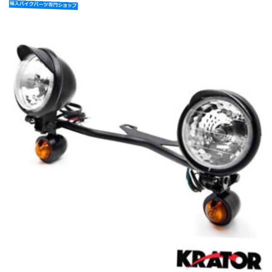 Headlight ドライビングライトと回転信号のあるブラックライトバーブリンカーインジケーターツーリング Black Light Bar with Driving Lights & Turn Signals Blinkers Indicators Touring【並行輸入品】 42,543円