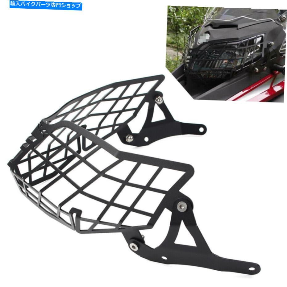 Headlight Benelli TRK502ダートバイク用の黒いヘッドライトグリルガードカバープロテクターセット Black Headlight Grille Guard Cover Protector Set For Benelli TRK502 Dirt Bike【並行輸入品】
