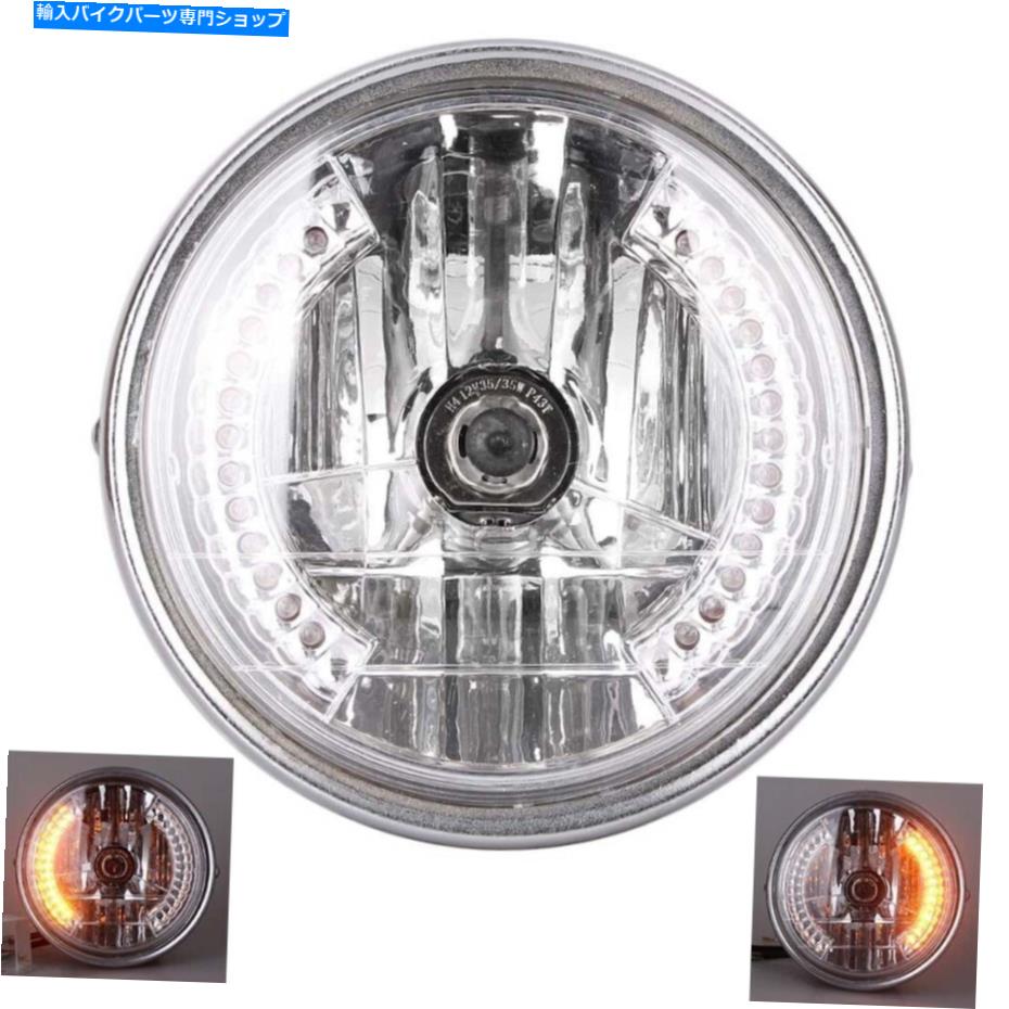 Headlight ハーレーキュリザーのためのフロントターンシグナルヘッドライトヘッドランプチョッパークリアレンズ Front Turn Signal Headlight Head Lamp For Harley Curisers Choppers Clear Lens【並行輸入品】