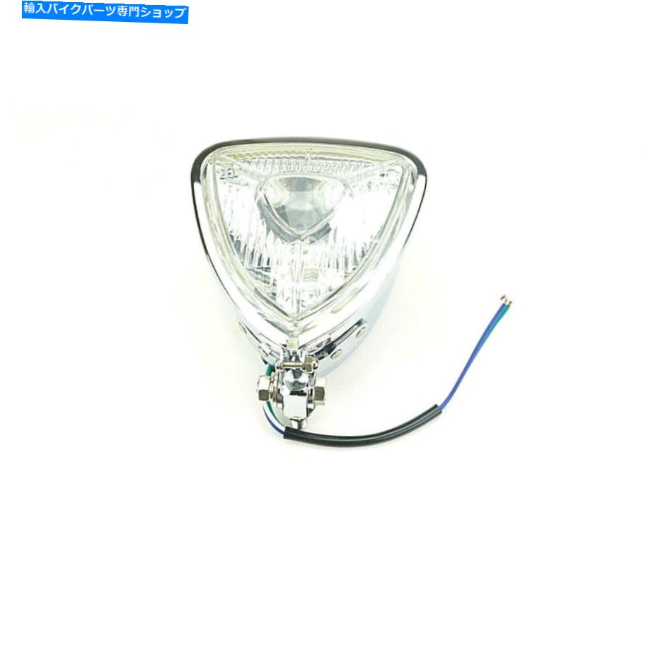 Headlight 12ボルトARISレプリカトライアングルオートバイヘッドライトクロムボトムマウント66-84164 12 Volt Aris Replica Triangle Motorcycle Headlight Chrome Bottom Mount 66-84164【並行輸入品】
