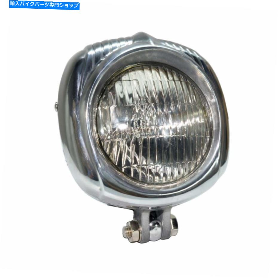 Headlight ヘッドライト4.5 ''洗練されたヴィンテージシールされたビームヘッドライトオートバイのクリア Headlight 4.5'' Polished Vintage Sealed Beam Head Light for Motorcycle Clear【並行輸入品】