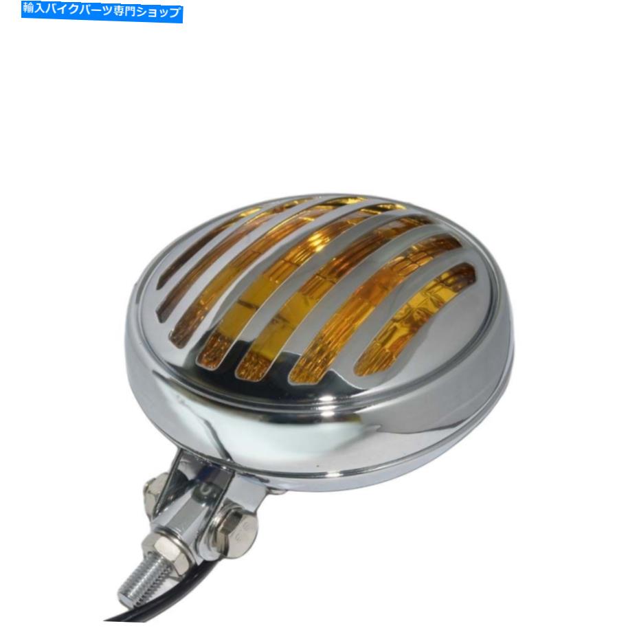 Headlight オートバイクロムグリル黄色レンズヘッドライト6 \