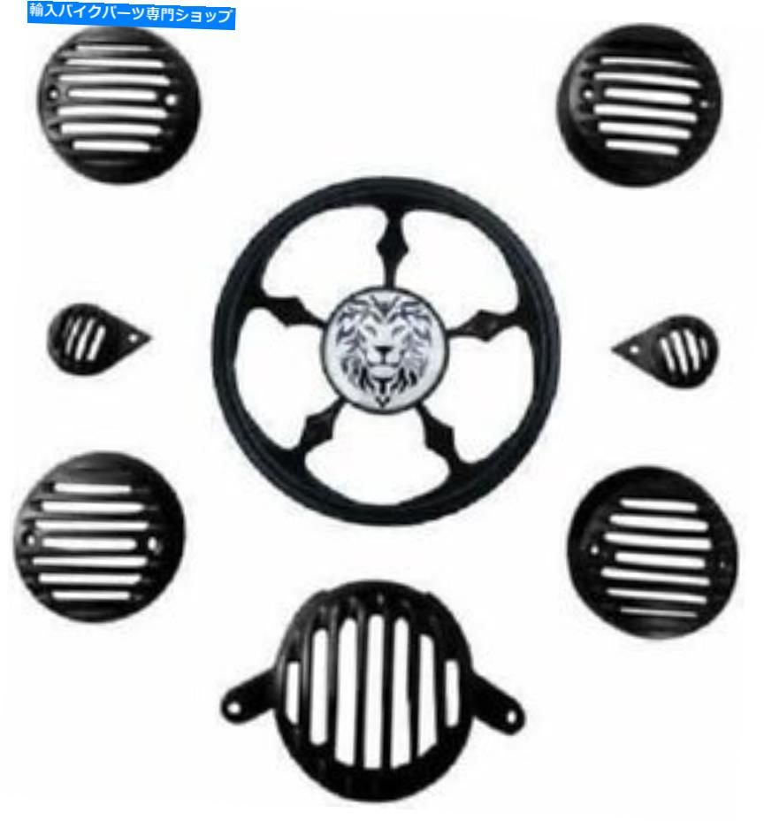 Headlight ロイヤルエンフィールドに適した新しいクラシックライオンキットバイクヘッドライトグリルセット（ブラック） New Classic Lion Kit Bike Headlight Grill set Fit For Royal Enfield (Black)【並行輸入品】 44,616円