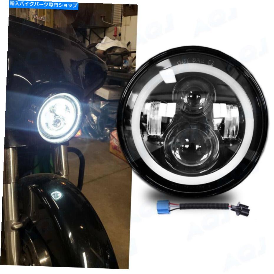 Headlight 7 ''ヤマハXJ XS 250 400 600 650 750 850 1100 VIRAGOのラウンドLEDヘッドライト 7'' Round LED HEADLIGHT For Yamaha XJ XS 250 400 600 650 750 850 1100 Virago【並行輸入品】