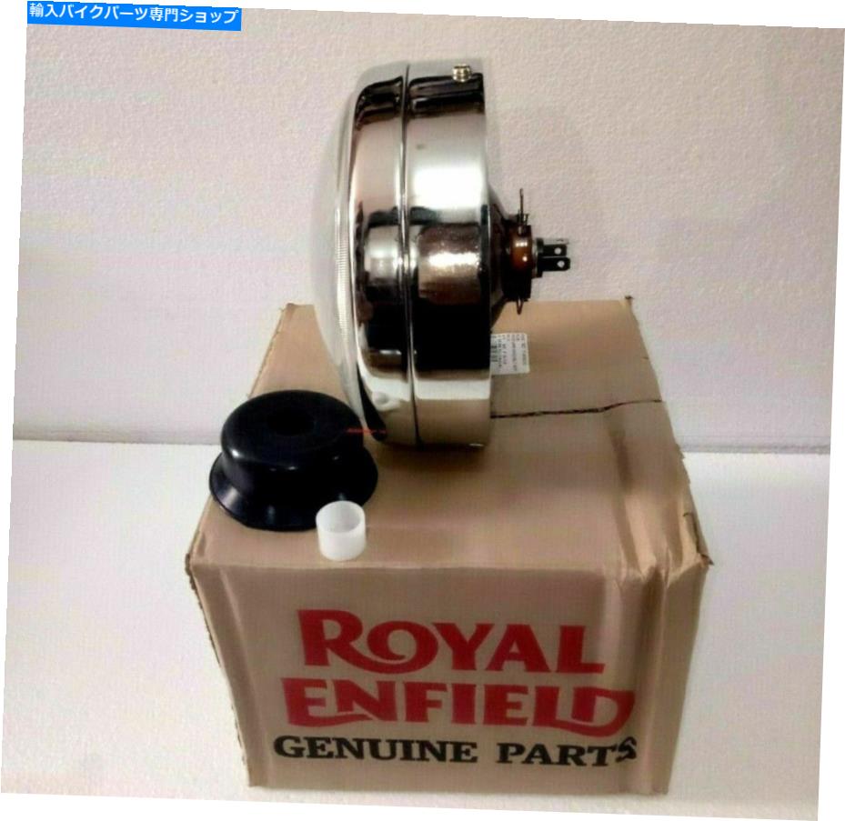 Headlight ロイヤルエンフィールドヘッドライトアセンブリクロムリムヘッドランプ本物のパーツ＃1140082 ROYAL ENFIELD HEADLIGHT ASSEMBLY CHROME RIM HEADLAMP GENUINE PART #1140082【並行輸入品】