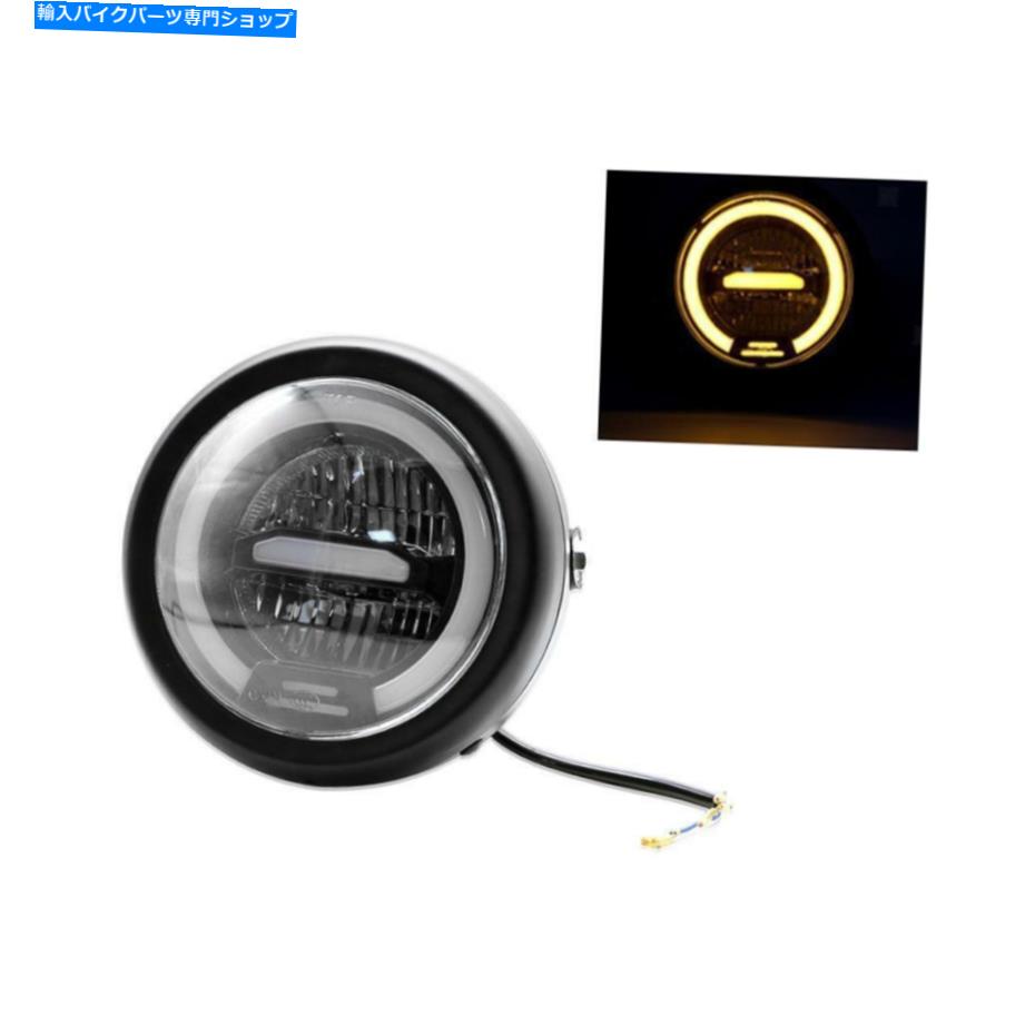 Headlight オートバイラウンドLEDヘッドライトバルブプロジェクター Motorcycle Round LED Headlight Bulb Projector for【並行輸入品】