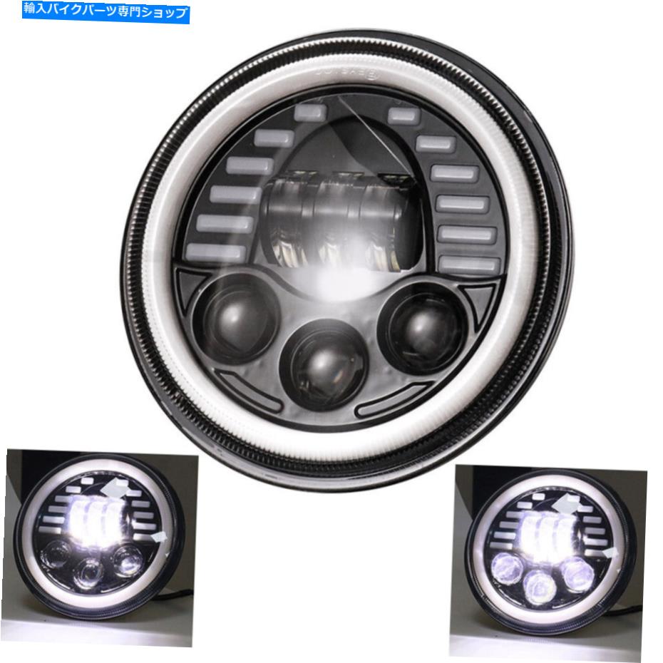 Headlight 12V 7インチLEDヘッドライトHI/ロービームターンシグナルヘッドランプオートバイユニバーサル 12V 7 inch LED Headlight Hi/Low Beam Turn Signal HeadLamp Motorcycle Universal【並行輸入品】