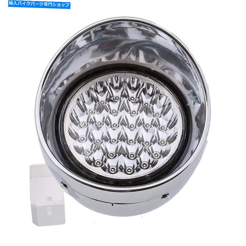 Headlight オートバイハイ/ロービームシルバーヘッドライトLEDヘッドランプフィットのほとんどのハーレー Motorcycle High/Low Beam Silver Headlight LED Headlamp Fit For Most Harley【並行輸入品】