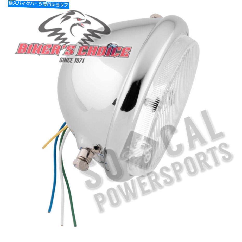 Headlight バイカーの選択肢5-3/4in。サイドマウント/ハイビームインジケーターヘッドライトパターン Bikers Choice 5-3/4in. Side Mount/Hi Beam Indicator Headlight-Patterned【並行輸入品】