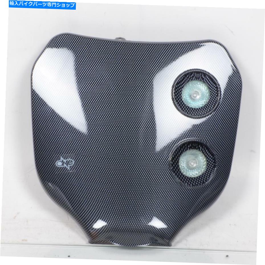 Headlight ヘッドライトプレートデュアル光学ハロゲンエンデューロモトクロスの1つの炭素外観 Headlight Plate Dual Optical Halogen One Carbon Look for Enduro Motocross【並行輸入品】