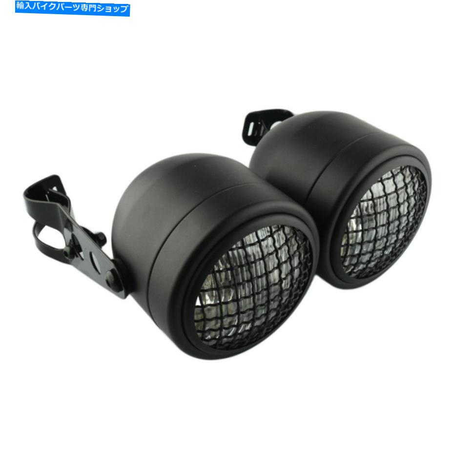 Headlight ツインドミネーターモーターサイクルグリルヘッドライトデュアルストリートファイターカフェレーサーカスタム Twin Dominator Motorcycle Grill Headlight Dual Streetfighter Cafe Racer Custom【並行輸入品】