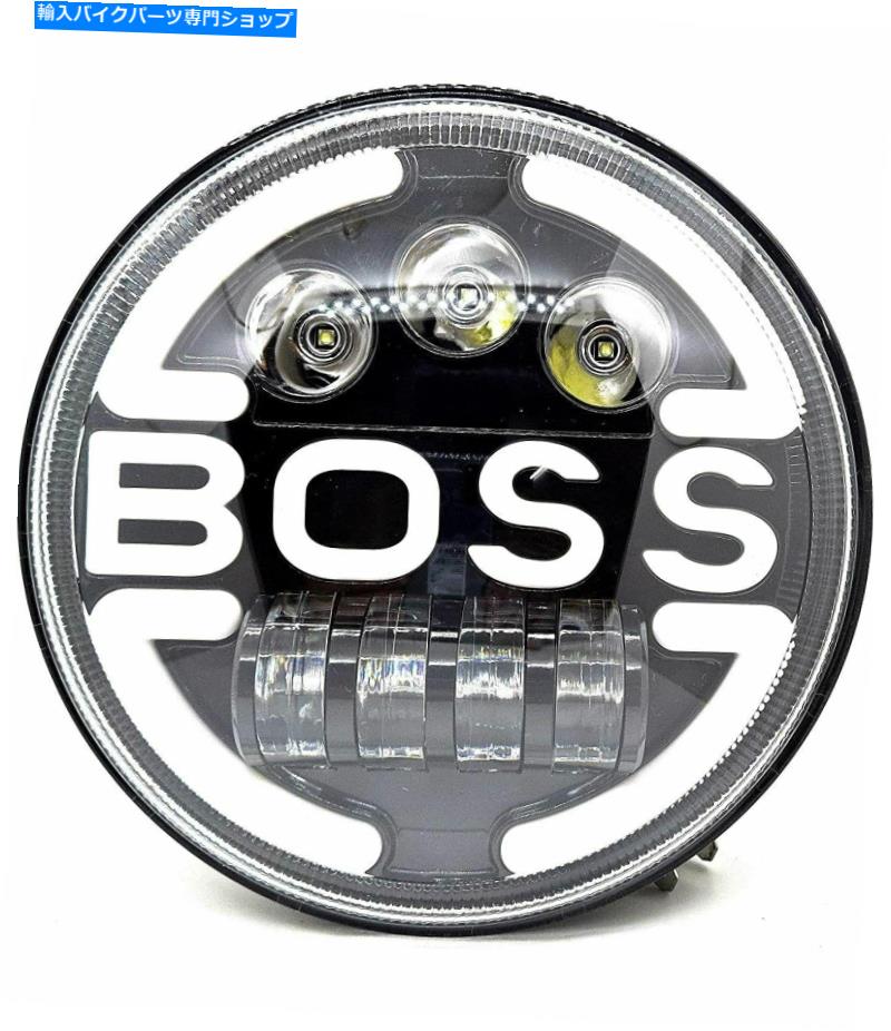 Headlight 7 ''ロイヤルエンフィールドのメテコ350ccのヘッドライトを外側のリム付き 7'' LED Headlight For Royal Enfield Meteor 350cc with Outer Rim【並行輸入品】