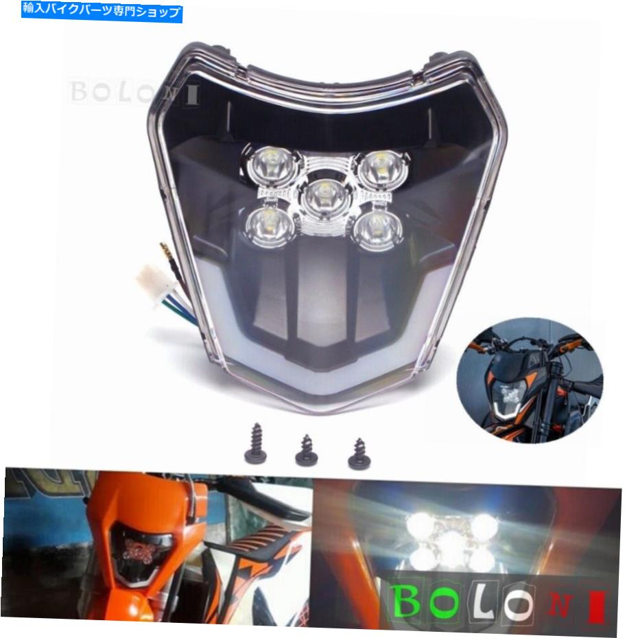Headlight Honda CRF Yamha WR XCF XCW excw 300 300 350 450 500のLED Supermotoヘッドライト LED Supermoto Headlight For Honda CRF Yamha WR XCF XCW EXC 250 300 350 450 500【並行輸入品】