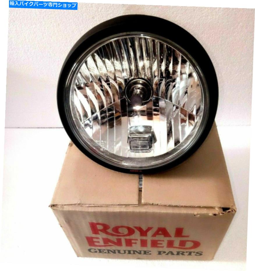 Headlight 本物のロイヤルエンフィールドクラシック350cc 500ccブラックヘッドライトビームアセンブリ Genuine Royal Enfield Classic 350cc 500cc Black Headlight Beam Assembly【並行輸入品】