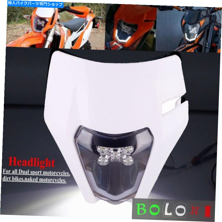 Headlight エンデューロのためのダートバイクLEDヘッドライトXCF XCW 250 350 450 690 SMCR 6日間 Dirt Bike LED Headlight For Enduro R EXC XCF XC-W 250 350 450 690 SMCR Six Days【並行輸入品】
