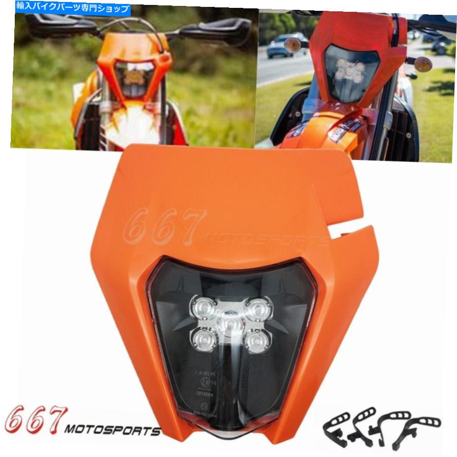 Headlight ダートバイクモトクロスリードヘッドライトの125 250 350 450 500 excw xcf sxf enduro Dirt Bike Motocross LED Headlight For 125 250 350 450 500 EXC XCW XCF SXF Enduro【並行輸入品】