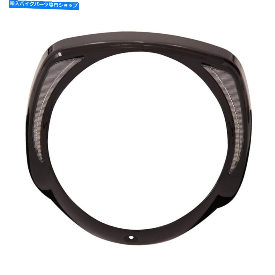 Headlight ハーレーデイビッドソン14-17 45201のためのCiro Black LED Fang HeadlightBezel Ciro Black LED Fang Headlight Bezel For Harley Davidson 14-17 45201【並行輸入品】｜Us Custom Parts Shop USDM