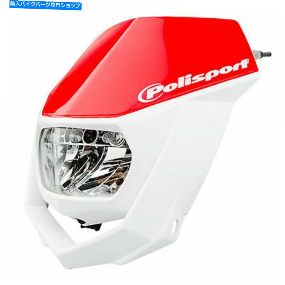 Headlight ポリスポートハローLEDヘッドライト04ホンダCRレッド/ホワイト Polisport Halo LED Headlight 04 Honda CR Red/White【並行輸入品】