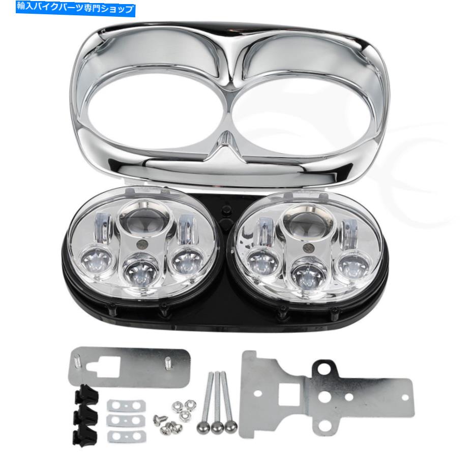 Headlight ハーレーロードグライドモデルに適したデュアルLEDプロジェクターヘッドライトランプ1998-2013 12 Dual LED Projector Headlight Lamp Fit For Harley Road Glide Models 1998-2013 12【並行輸入品】｜Us Custom Parts Shop USDM