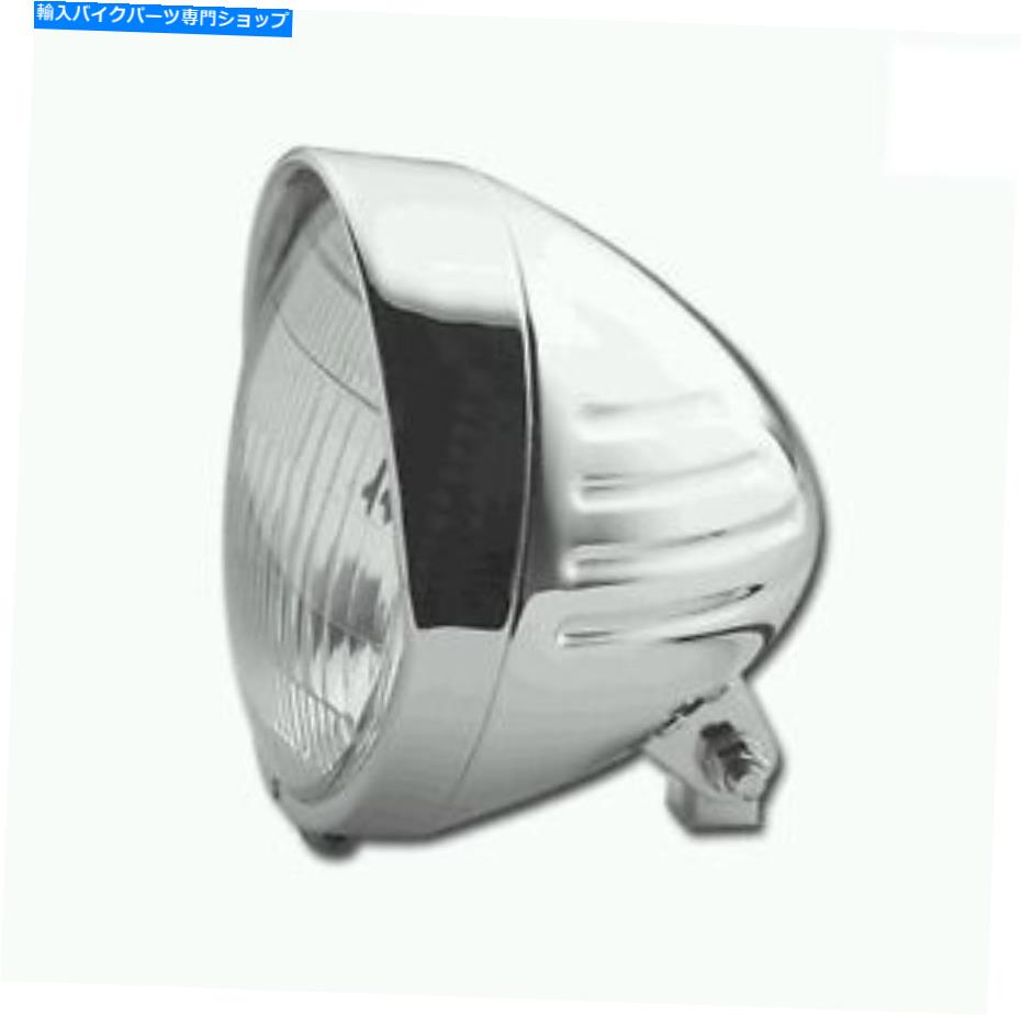 Headlight ヘッドライトカスタムクロムメッキ6-1/2 "スカラップHD FXWG、FXソフトアイルダイナ幅 Headlight Custom Chrome-Plated 6-1/2 " Scalloped HD FXWG, Fx Softail Dyna Wide【並行輸入品】｜Us Custom Parts Shop USDM