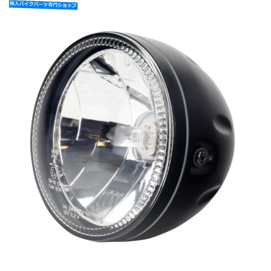 Headlight オートバイヘッドライトハロー53/4 "ボトムマウントマットブラックH4 12V 60/55Wディップセンター MOTORCYCLE HEADLIGHT HALO 53/4" BOTTOM MOUNT MATT BLACK H4 12V 60/55W DIP CENTRE【並行輸入品】｜Us Custom Parts Shop USDM
