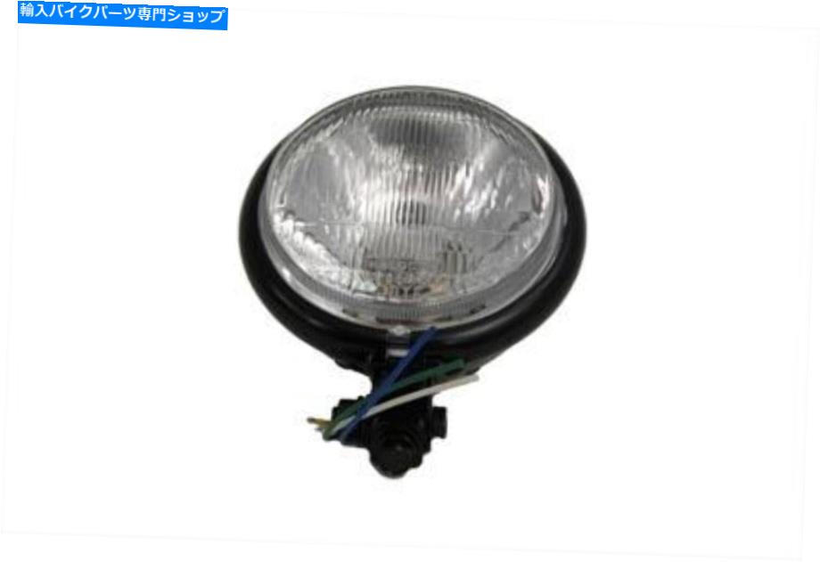 Headlight ハーレーのためのワイアットガトリング5-3/4ブラックラウンドヘッドランプ| 33-3042 Wyatt Gatling 5-3/4 Black Round Headlamp for Harley | 33-3042【並行輸入品】｜Us Custom Parts Shop USDM