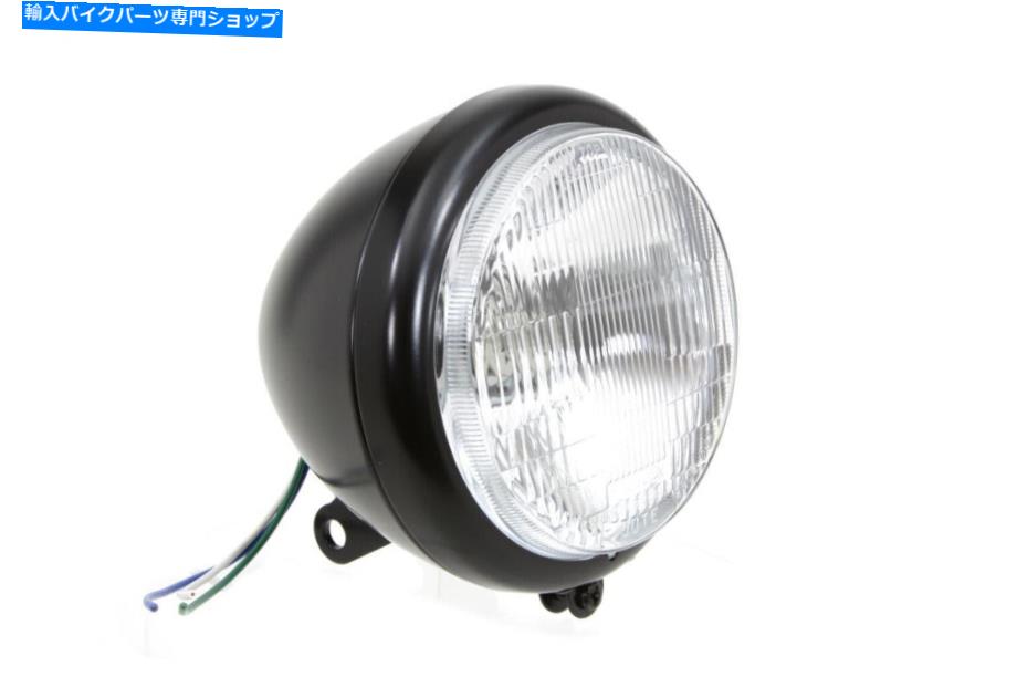 Headlight ワイアットガトリングブラック5-3/4ラウンドヘッドランプアセンブリティアドロップスタイル4ソフトアイル| 33 Wyatt Gatling Black 5-3/4 Round Headlamp Assembly Tear Drop Style 4 Softail | 33【並行輸入品】｜Us Custom Parts Shop USDM