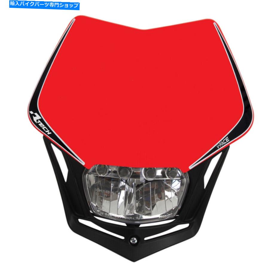 Headlight Race Tech V-Face Full LEDユニバーサルバイクヘッドライトレッドブラック Race Tech V-Face Full LED Universal Motorbike Headlight Red Black【並行輸入品】｜Us Custom Parts Shop USDM