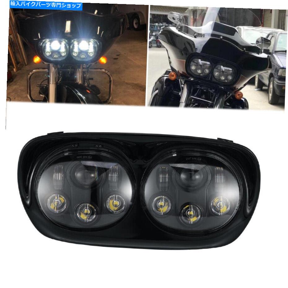 Headlight ハーレーロードグライドEFI FLTR 2005-2007用LEDヘッドライトデュアルプロジェクターヘッドランプ LED Headlight Dual Projector Headlamp For Harley Road Glide EFI FLTR 2005-2007【並行輸入品】｜Us Custom Parts Shop USDM