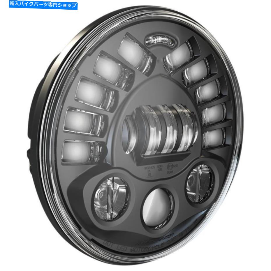 Headlight J.W.スピーカー0555071 7in。 8791台座マウントLED Adaptive 2ヘッドライト - 黒 J.W. Speaker 0555071 7in. 8791 Pedestal Mount LED Adaptive 2 Headlight - Black【並行輸入品】