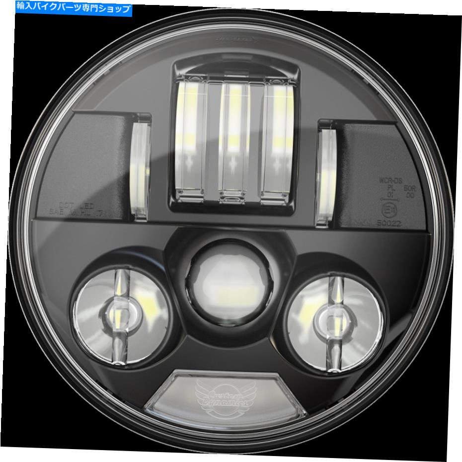 Headlight カスタムダイナミクスプロバーム7 "ブラックLEDヘッドライト2014-2021インディアンチーフテンチーフ Custom Dynamics Probeam 7" Black LED Headlight 2014-2021 Indian Chieftain Chief【並行輸入品】｜Us Custom Parts Shop USDM