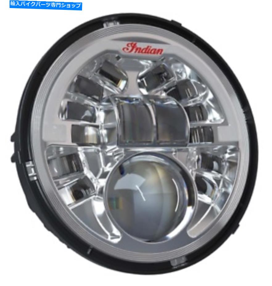 Headlight インドのオートバイクロム5-3/4インチ適応LEDヘッドライト2015-2022スカウト Indian Motorcycle Chrome 5-3/4 Inch Adaptive LED Headlight for 2015-2022 Scout【並行輸入品】