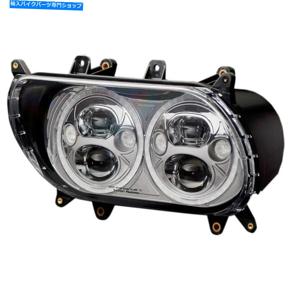 Headlight カスタムダイナミクスクロムベール5.75 "デュアルLEDハローヘッドライトターンシグナルFLTR 15-19 Custom Dynamics Chrome Veil 5.75" Dual LED Halo Headlight Turn Signal FLTR 15-19【並行輸入品】｜Us Custom Parts Shop USDM 137,170円