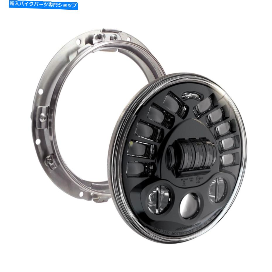Headlight J＆M 7in。取り付けリング付き適応LEDヘッドライト-Black -0555051 J&M 7in. Adaptive LED Headlight with Mounting Ring - Black - 0555051【並行輸入品】｜Us Custom Parts Shop USDM