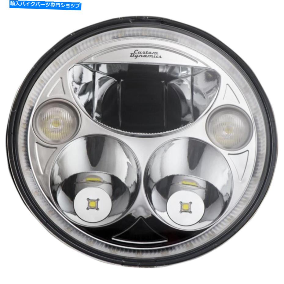 Headlight カスタムダイナミクス7in。 Trubeam Headlight-Chrome Reflector-CDTB-7-IF-C Custom Dynamics 7in. TruBeam Headlight - Chrome Reflector - CDTB-7-IF-C【並行輸入品】
