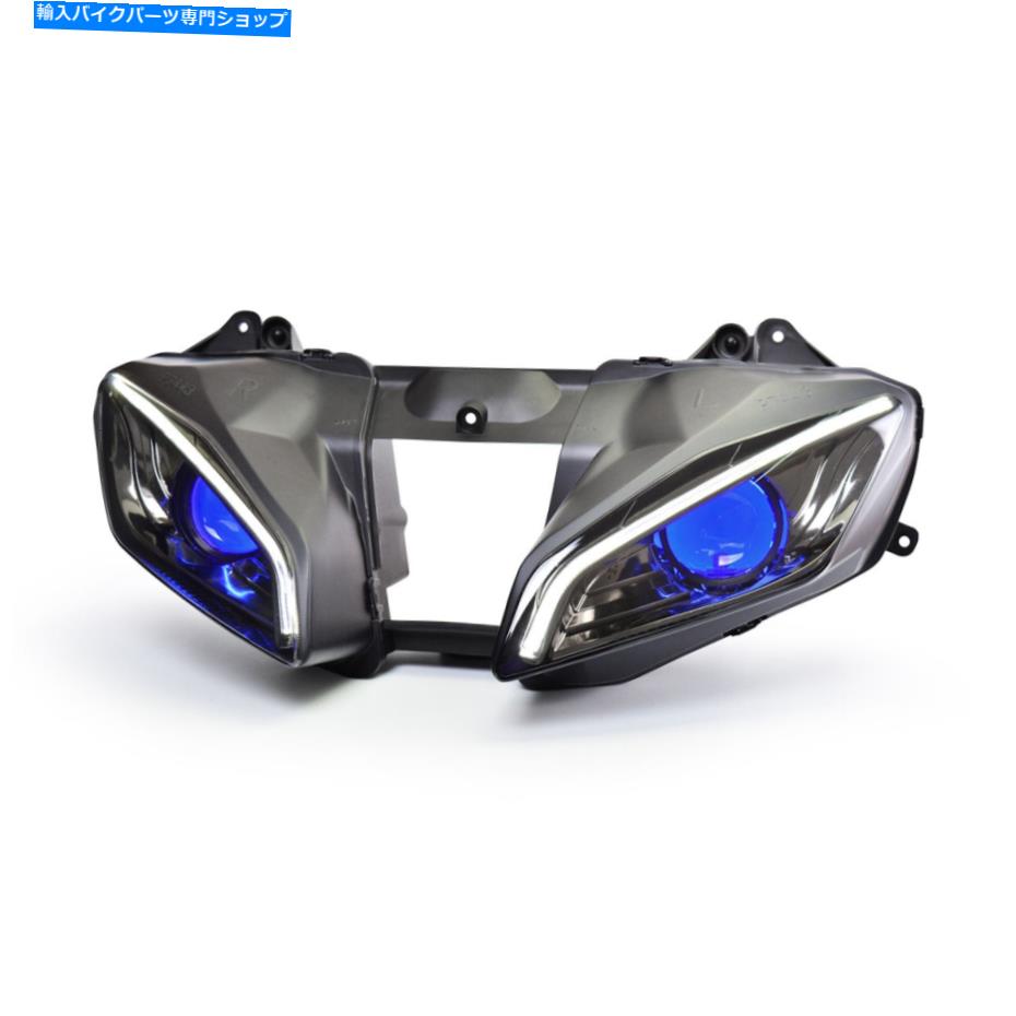 Headlight ヤマハYZF R6 YZF R6 08-16ブルーデーモンアイヘッドランプの1X LEDヘッドライトアセンブリ 1X LED Headlight Assembly for Yamaha yzf r6 YZF R6 08-16 Blue Demon Eye Headlamp【並行輸入品】