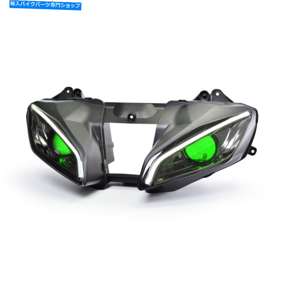 Headlight ヤマハYZF R6 2008-16グリーンデーモンアイヘッドランプの1X LEDヘッドライトアセンブリ 1X LED Headlight Assembly for Yamaha YZF R6 2008-16 Green Demon Eye Headlamp【並行輸入品】