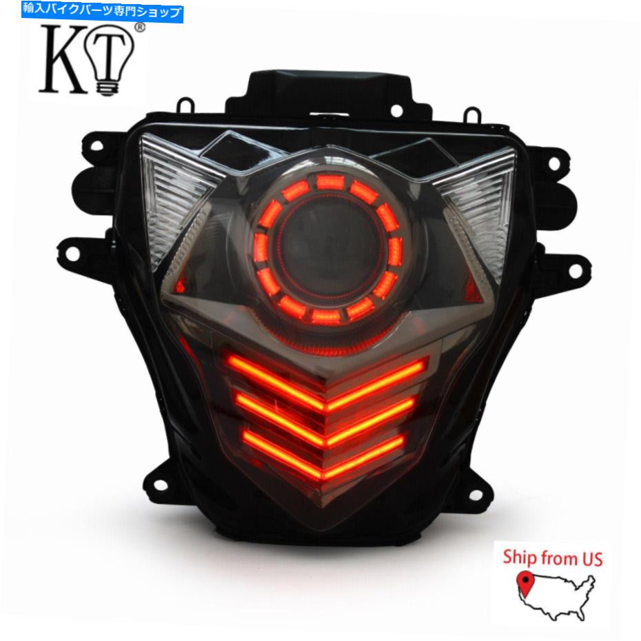 Headlight スズキGSXR600 GSX-R600 2011-2021 SportBike Lamp Redの1x LEDフロントヘッドライト 1X LED Front Headlight for Suzuki GSXR600 GSX-R600 2011-2021 Sportbike Lamp Red【並行輸入品】