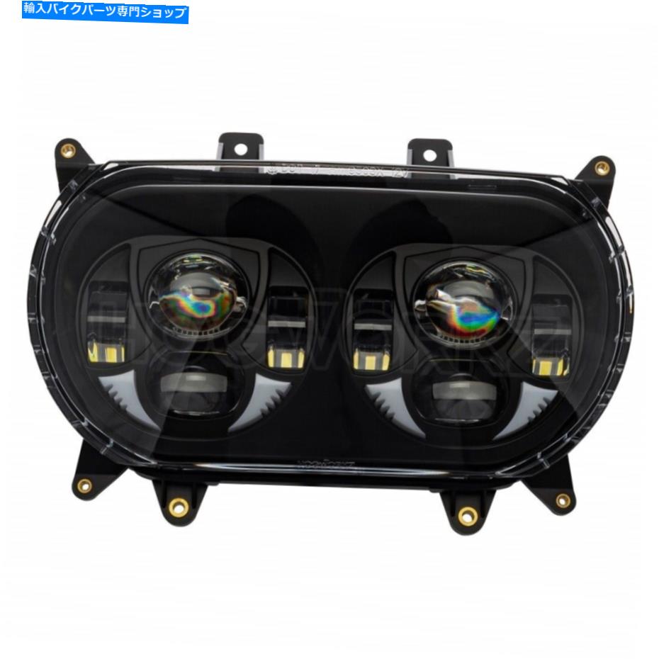 Headlight HogworkzデュアルビジョンLEDヘッドライトW/ VENT SIGNALS HARLEY ROAD GLIDE FLTR 15-21 Hogworkz Dual Visionz LED Headlight w/ Vent Signals Harley Road Glide FLTR 15-21【並行輸入品】