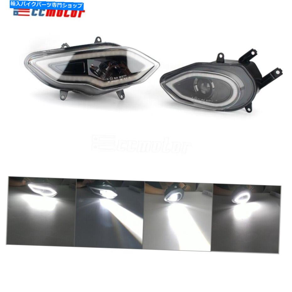 Headlight オートバイLED DRLヘッドライトアセンブリエンジェルアイズDRL 2015-2018 BMW S1000RR Motorcycle LED DRL Headlight Assembly Angel Eyes DRL for 2015-2018 BMW S1000RR【並行輸入品】