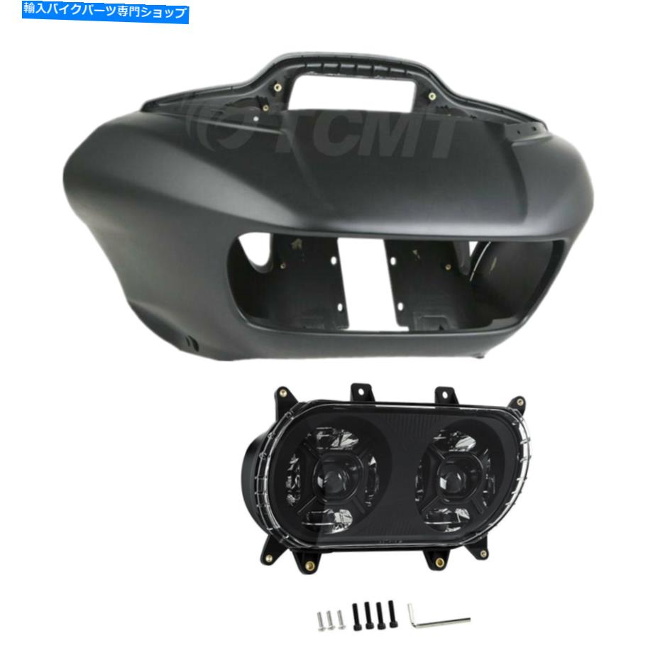 Headlight 内側のフェアリングデュアルフロントヘッドライトロードグライドFLTRX 2015-2022にフィット Inner Outer Fairings Dual Front Headlight Fit For Road Glide FLTRX 2015-2022【並行輸入品】