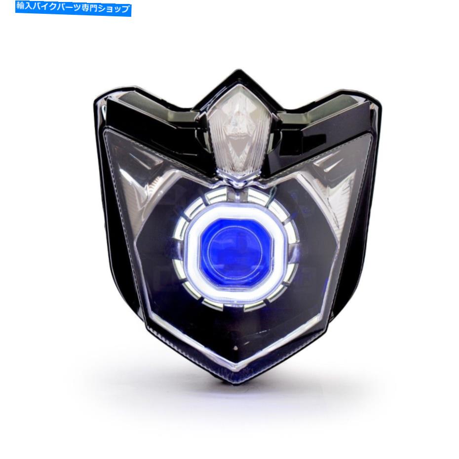 Headlight KT Halo Eye HID Yamaha FZ6R 2009 2017 XJ6F 2010 2016 Blueのヘッドライトアセンブリ KT Halo Eye HID Headlight Assembly for Yamaha FZ6R 2009 2017 XJ6F 2010 2016 Blue【並行輸入品】