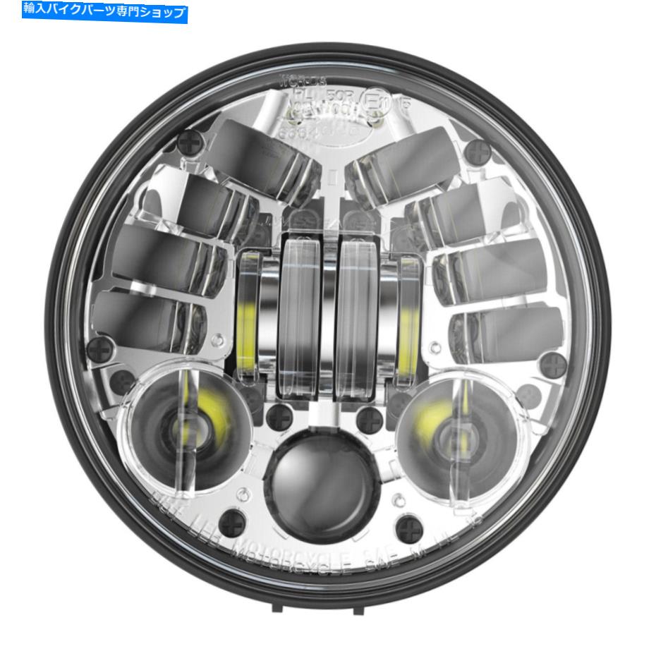 Headlight JWスピーカー5.75 "台座マウントアダプティブ2 LEDクロムヘッドライト（0555121） JW Speaker 5.75" Pedestal Mount Adaptive 2 LED Chrome Headlight (0555121)【並行輸入品】｜Us Custom Parts Shop USDM