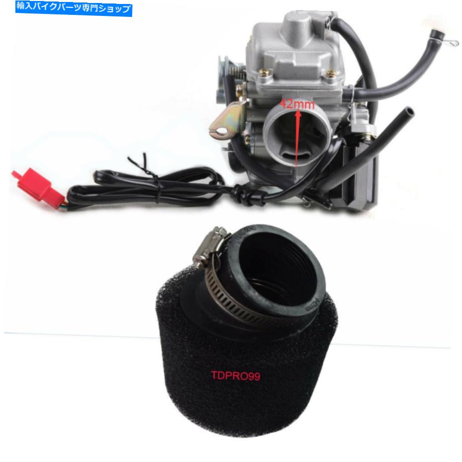 Carburetor 24mmキャブレターエアフィルターGY6 125cc 150ccクアッドモペットスクーターATVバギーゴーカート 24mm Carburetor Air Filter GY6 125cc 150cc Quad Moped Scooter ATV Buggy Go Kart【並行輸入品】