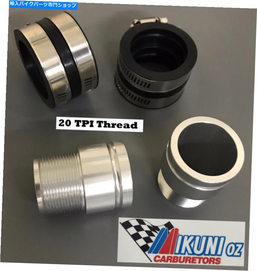 Carburetor Triumph Bonneville 650スレッドミクニマニホールドセット1969年半ばまで20tpi Triumph Bonneville 650 Threaded Mikuni Manifold Set thru to Mid 1969 20TPI【並行輸入品】