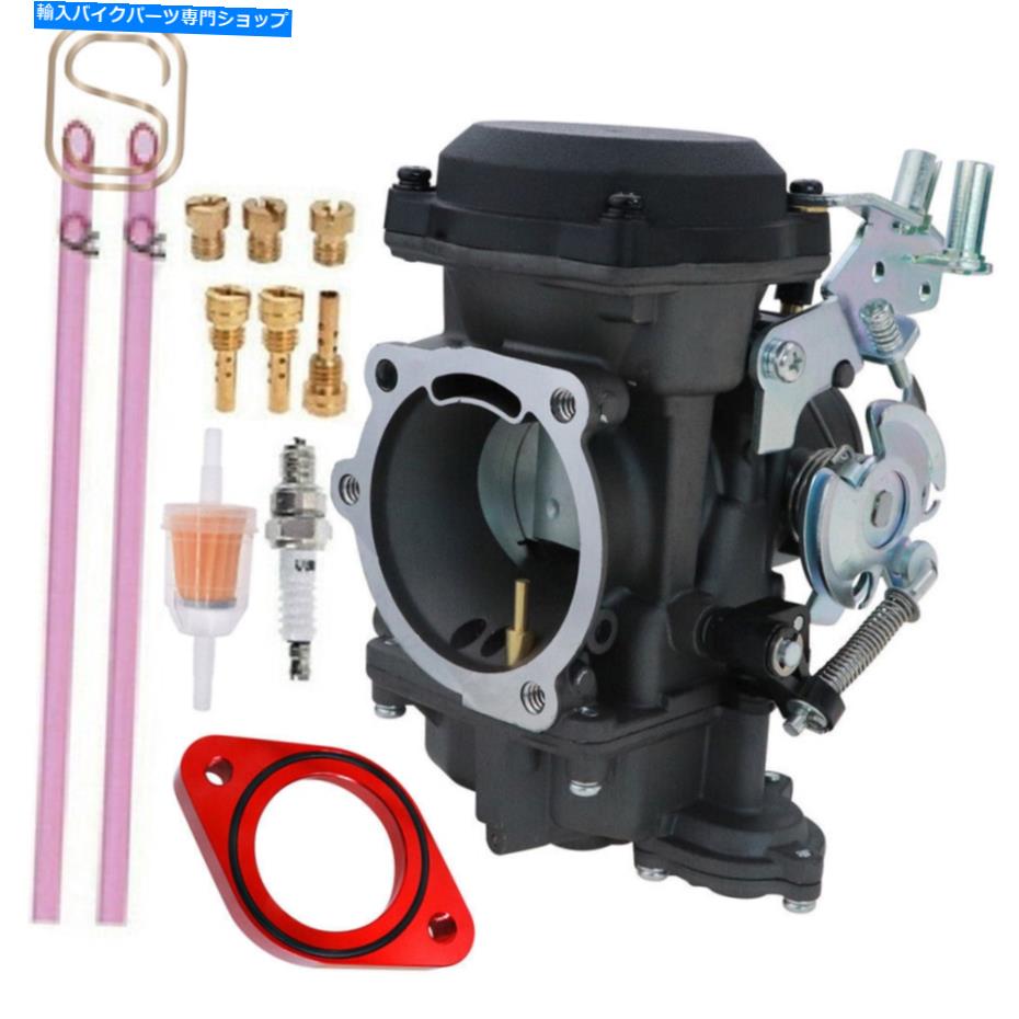 Carburetor cv4omm Sportster Touring Softailの吸気マニホールドレッドw/Intake Manifold Red 1988-2017 Carburetor w/Intake Manifold Red for CV4Omm Sportster Touring Softail 1988-2017【並行輸入品】