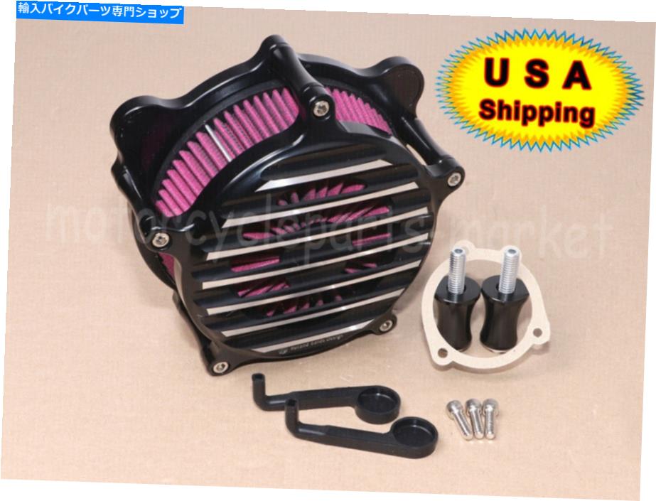 Air Filter ハーレーダイナストリートボブツアーソフトアリングファットボーイ用ストライプエアクリーナーレッドフィルター Stripe Air Cleaner Red Filter for Harley Dyna Street Bob Touring Softail Fatboy【並行輸入品】｜Us Custom Parts Shop USDM