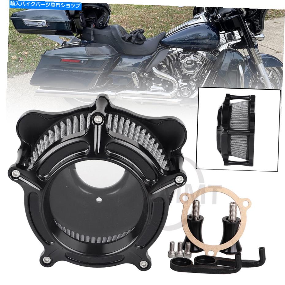 Air Filter ハーレーロードグライドキングFltru flhtk用ブラックエアクリーナーグレーインテークフィルターキット Black Air Cleaner Grey Intake Filter Kit For Harley Road Glide King FLTRU FLHTK【並行輸入品】|Us Custom Parts Shop USDM